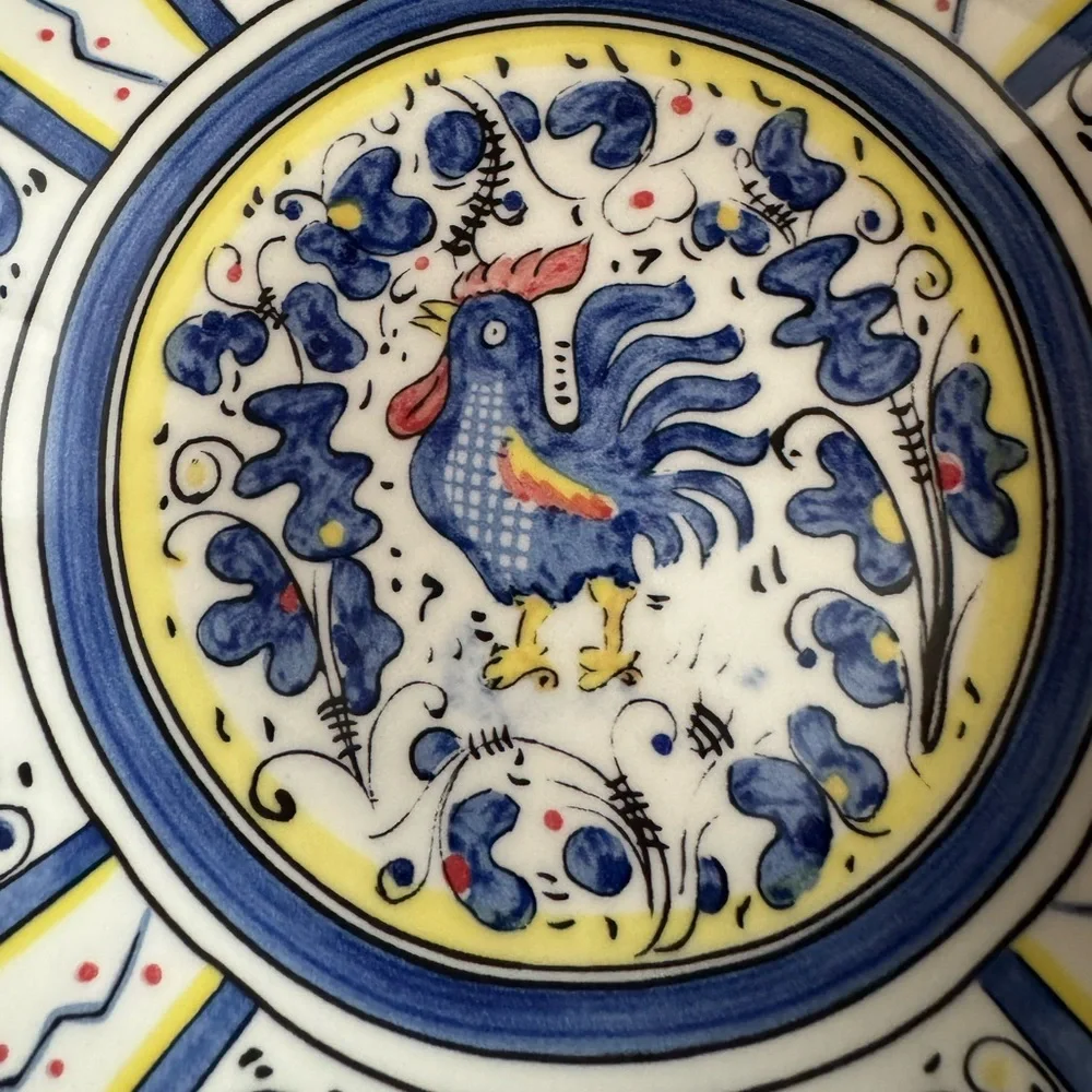 Sur La Table Blue Rooster Bowls~Portugal~Set Of 4 - Picture 4 of 8